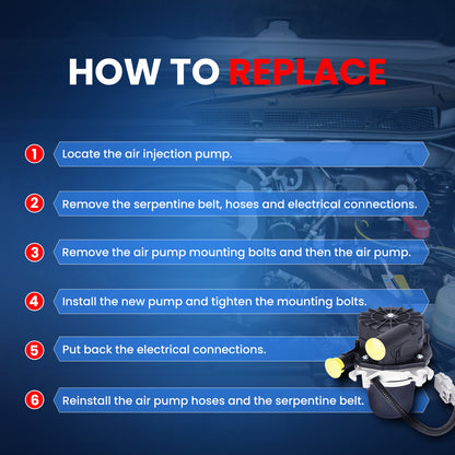 MOCA 176100C010 Secondary Air Injection Pump Fit for 2005-2007 Lexus LX470 4.7L & 2005-2009 Toyota Sequoia 4.7L & 2005-2015 Toyota Tacoma 2.7L