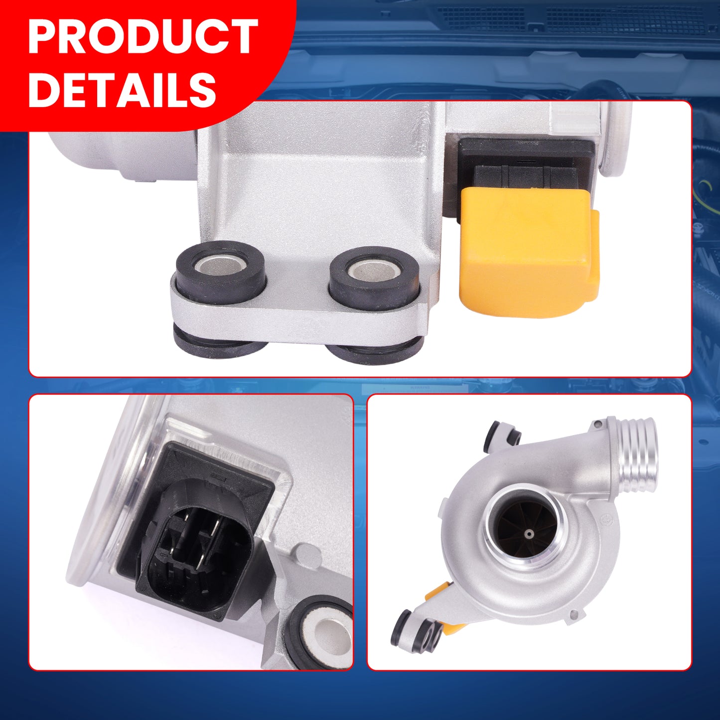 MOCA 11518635090 Electric Engine Water Pump Fit for 2015-2019 BMW X6 3.0L & 2015-2019 BMW 640i xDrive Gran Coupe 3.0L & 2013-2017 BMW 535i xDrive GT 3.0L