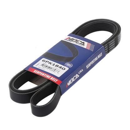 MOCA Serpentine Belt 6PK1840 for 1986-1987 Buick Century 3.8L & 1999-2005 Buick Park Avenue 3.8L & 2014-2017 Chevrolet Caprice 6.0L & 2011-2014 Mazda 2 1.5L