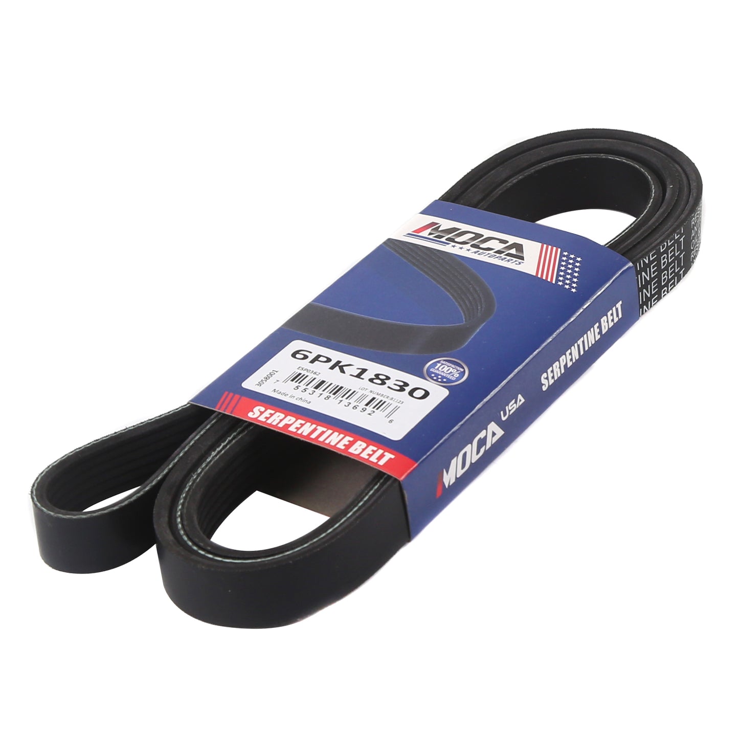MOCA Serpentine Belt 6PK1830 for 2009-2011 BMW Z4 3.0L & 1998-2000 Ford Contour 2.5L & 1999-2000 Mercury Cougar 2.5L & 2004-2006 Suzuki Verona 2.5L