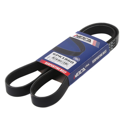 MOCA Serpentine Belt 6PK1860 for 2001-2004 Nissan Frontier 3.3L & 2011 Porsche 911 3.8L 4.0L & 2002-2004 Nissan Xterra 3.3L