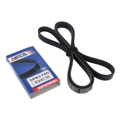 MOCA 5PK1745 EPDM Serpentine Belt Fits 2016-2017 Chevrolet Malibu 1.5L & 2013 Cadillac ATS 2.0L 2.5L