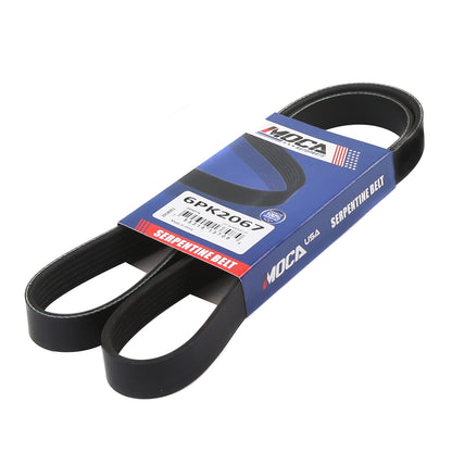 MOCA Serpentine Belt 6PK2067 for 2004-2005 Cadillac CTS 5.7L & 2001-2004 Cadillac DeVille 4.6L & 2005-2010 Chrysler 300 6.1L & 2006-2010 Jeep Grand Cherokee 6.1L