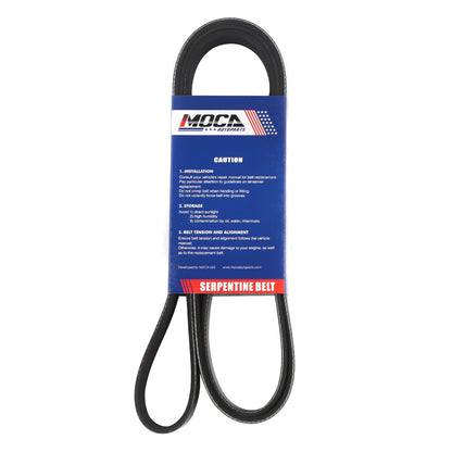 MOCA Serpentine Belt 6PK1840 for 1986-1987 Buick Century 3.8L & 1999-2005 Buick Park Avenue 3.8L & 2014-2017 Chevrolet Caprice 6.0L & 2011-2014 Mazda 2 1.5L