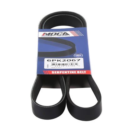 MOCA Serpentine Belt 6PK2067 for 2004-2005 Cadillac CTS 5.7L & 2001-2004 Cadillac DeVille 4.6L & 2005-2010 Chrysler 300 6.1L & 2006-2010 Jeep Grand Cherokee 6.1L