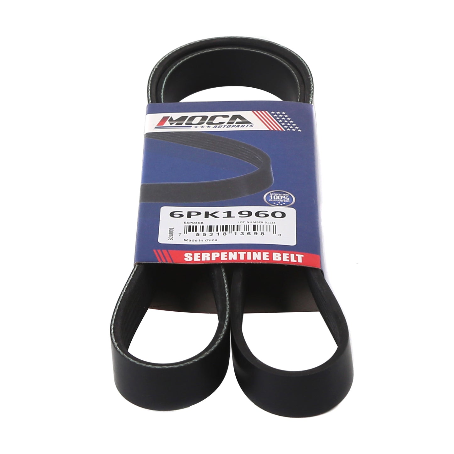 MOCA Serpentine Belt 6PK1960 for 2013-2015 Cadillac ATS 3.6L & 2014-2015 Chevrolet Camaro All Configurations & 2011-2019 Dodge Grand Caravan 3.6L