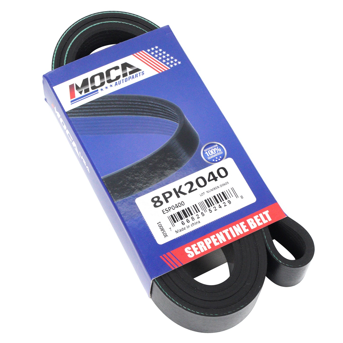 MOCA 8PK2040 EPDM Serpentine Belt Fits 2007-2008 Mercedes-Benz GL320 ML320 R320 3.0L DOHC