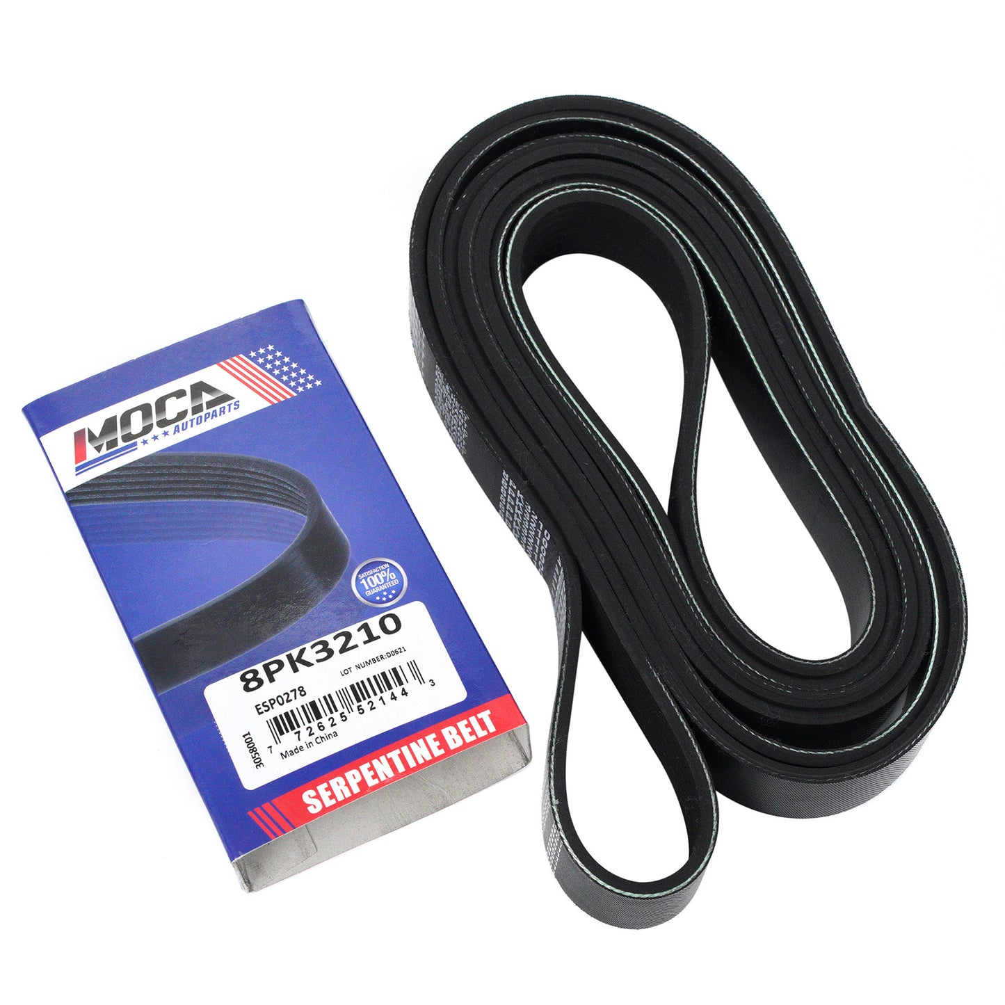 MOCA 8PK3210 EPDM Serpentine Belt Fits 2007-2010 Dodge Ram 2500 3500 6.7L & 2003-2007 Ford F-250 F-350 F-450 F-550 Super Duty 6.0L