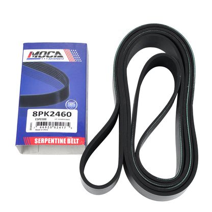 MOCA 8PK2460 EPDM Serpentine Belt Fits 1992 Mercedes-Benz 400E 4.2L & Mercedes-Benz 500SEL 5.0L V8