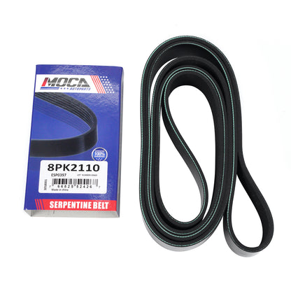 MOCA 8PK2110 EPDM Serpentine Belt Fits 1993 Dodge D350 W350 5.9L OHV Turbocharged OHV