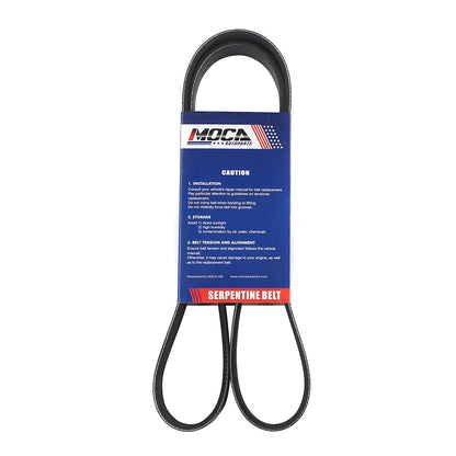 MOCA Serpentine Belt 6PK2040 for 07-09 Dodge Caliber 1.8L & 09-10 Ford E-150 4.6L & 09-10 Ford E-350 Super Duty 5.4L & 98-00 Mercury Mystique 2.0L