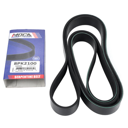 MOCA 8PK2100 EPDM Serpentine Belt Fits 2016-2019 Cadillac CTS & 2017-2020 Chevrolet Camaro