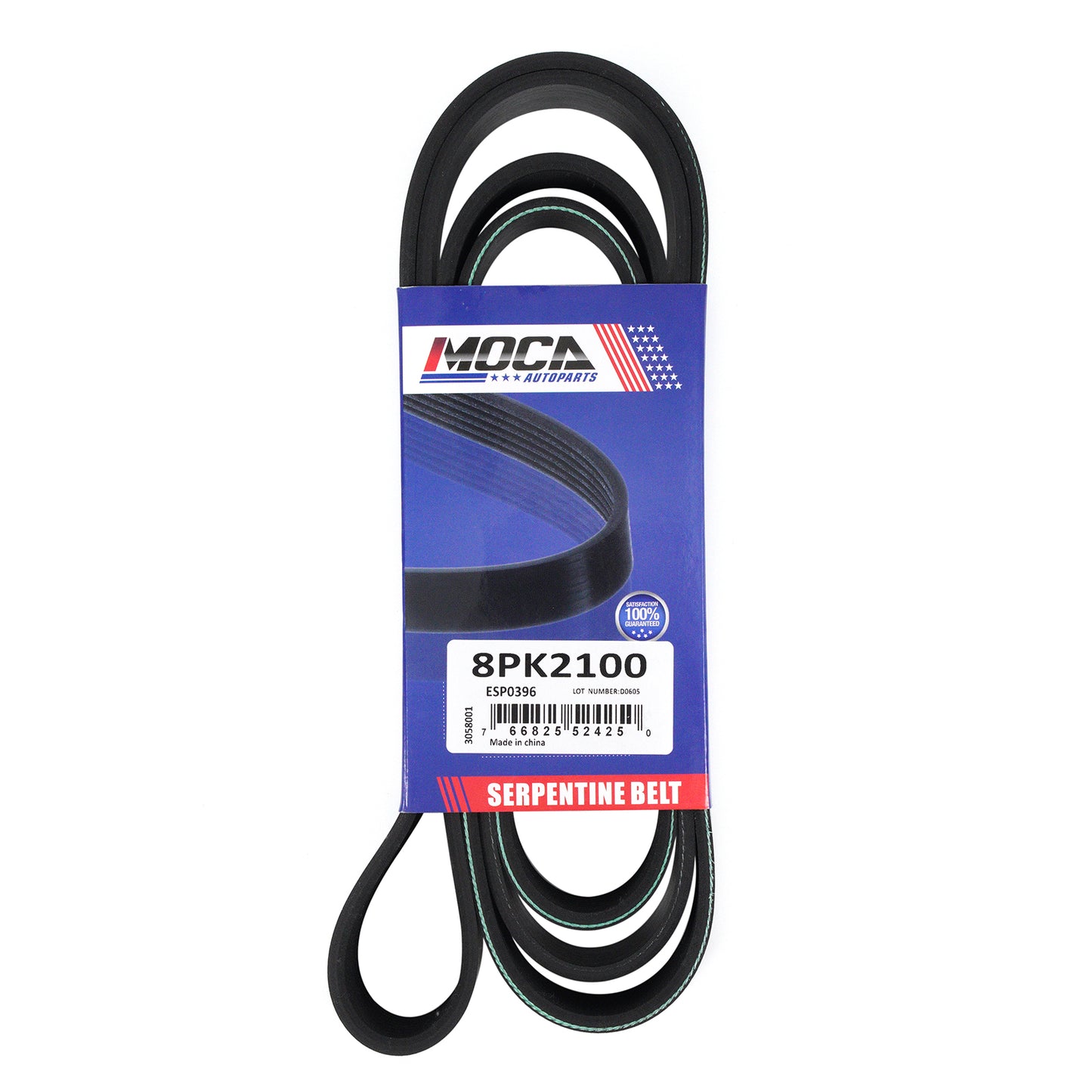 MOCA 8PK2100 EPDM Serpentine Belt Fits 2016-2019 Cadillac CTS & 2017-2020 Chevrolet Camaro