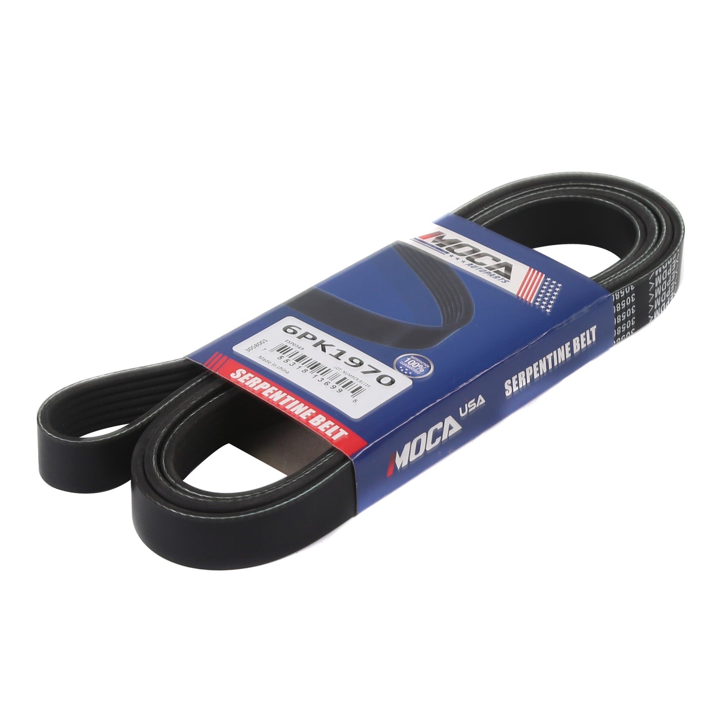 MOCA Serpentine Belt 6PK1970 for 1993-1995 Pontiac Firebird 3.4L & 1993-1995 Chevrolet Camaro 3.4L & 2015-2016 GMC Canyon 3.6L & 1999-2000 Mercury Cougar 2.0L