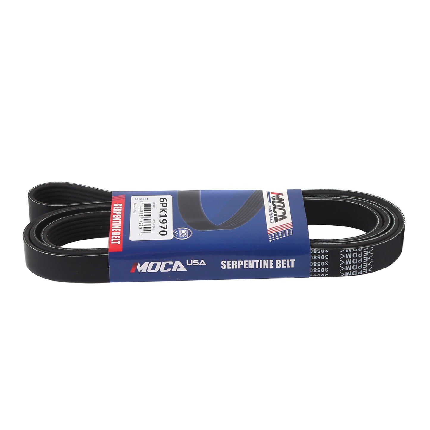 MOCA Serpentine Belt 6PK1970 for 1993-1995 Pontiac Firebird 3.4L & 1993-1995 Chevrolet Camaro 3.4L & 2015-2016 GMC Canyon 3.6L & 1999-2000 Mercury Cougar 2.0L