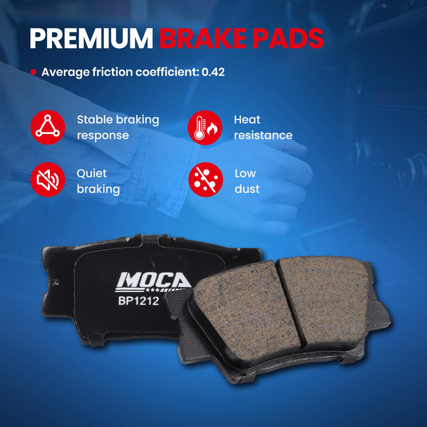 MOCA Disc Brake Pads - BP1212