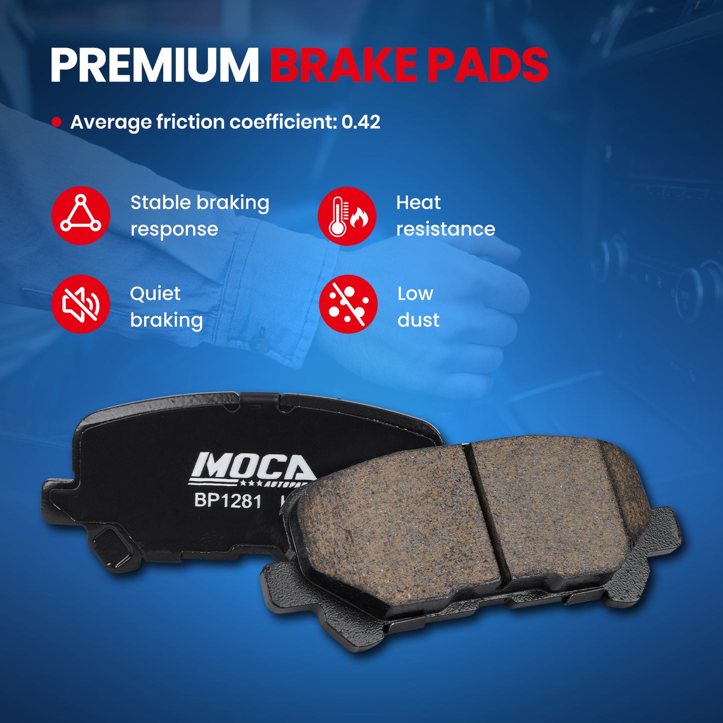 MOCA Disc Brake Pads - BP1281