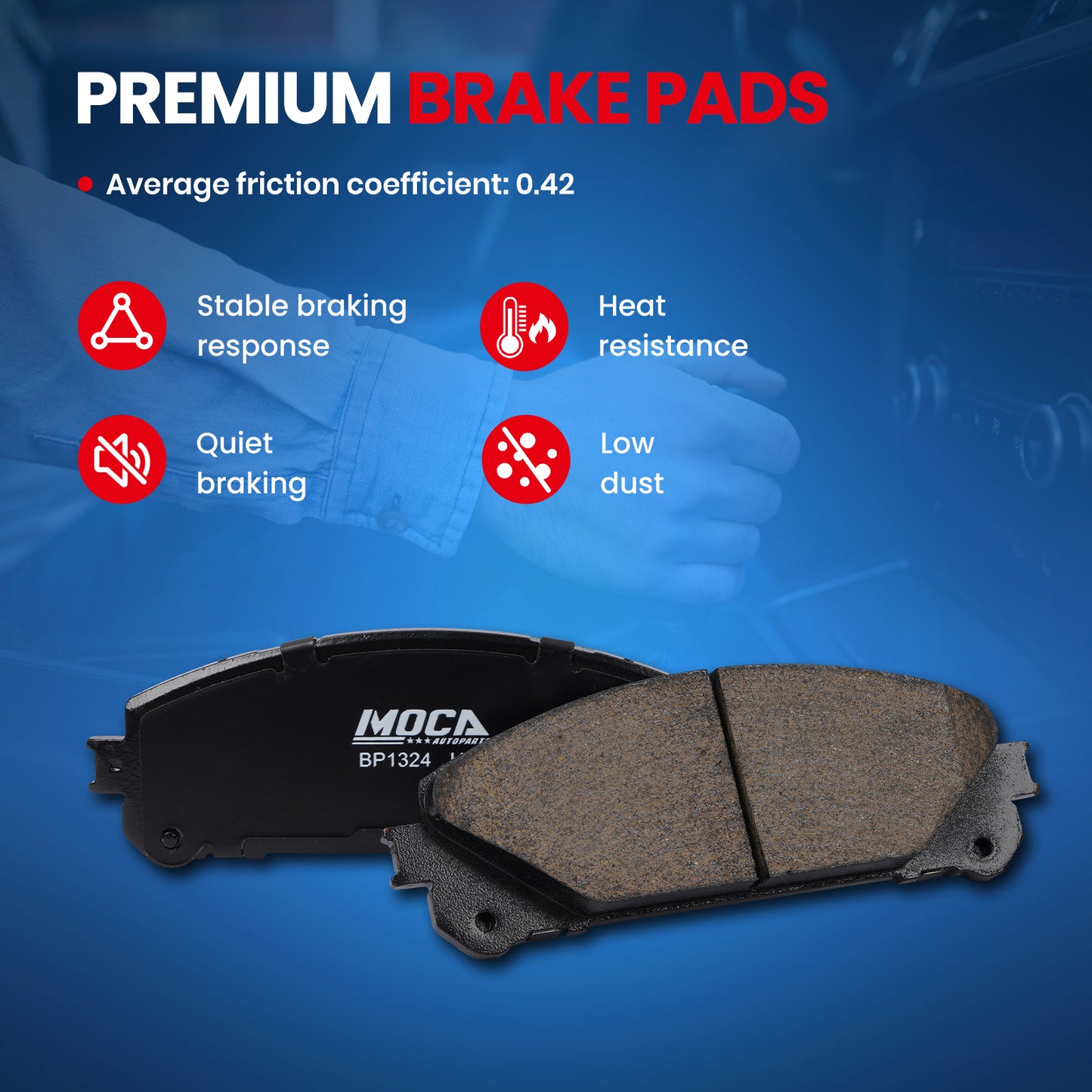 MOCA Disc Brake Pads - BP1324
