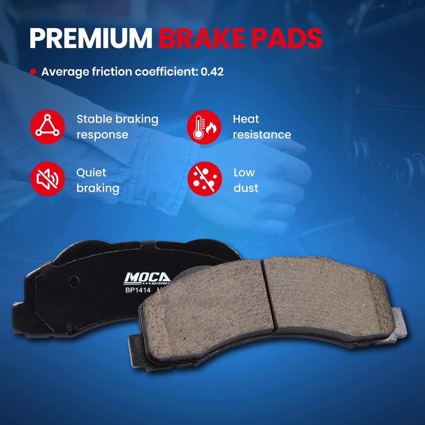 MOCA Disc Brake Pads - BP1414