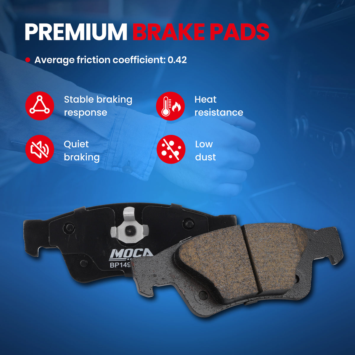 MOCA Disc Brake Pads - BP1498