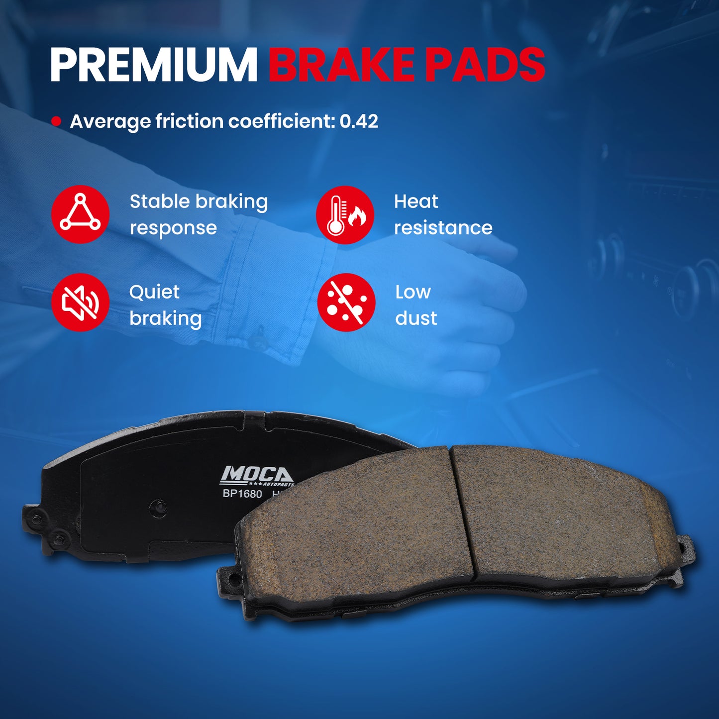 MOCA Disc Brake Pads - BP1680