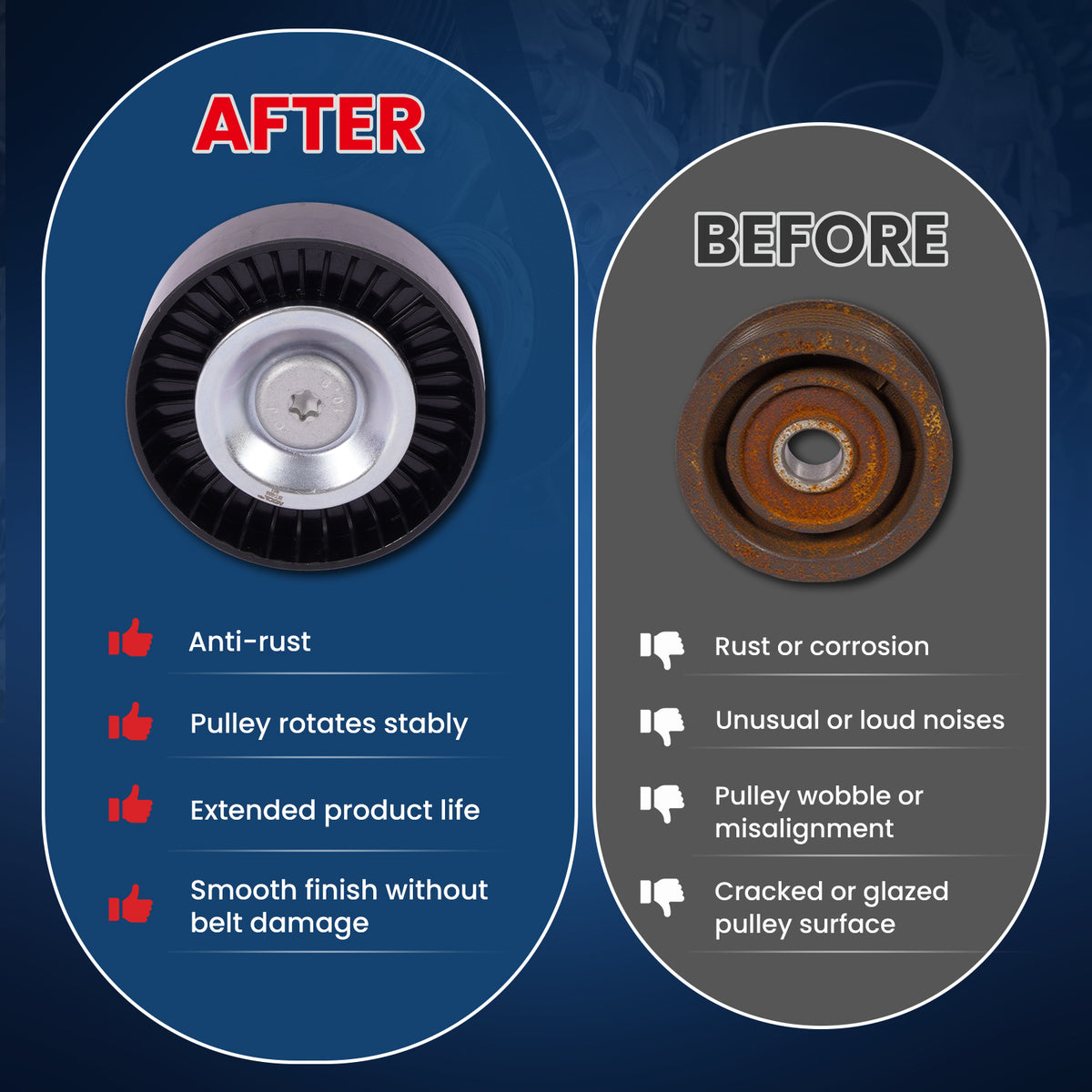 MOCA Accessory Drive Belt Idler Pulley - BT490