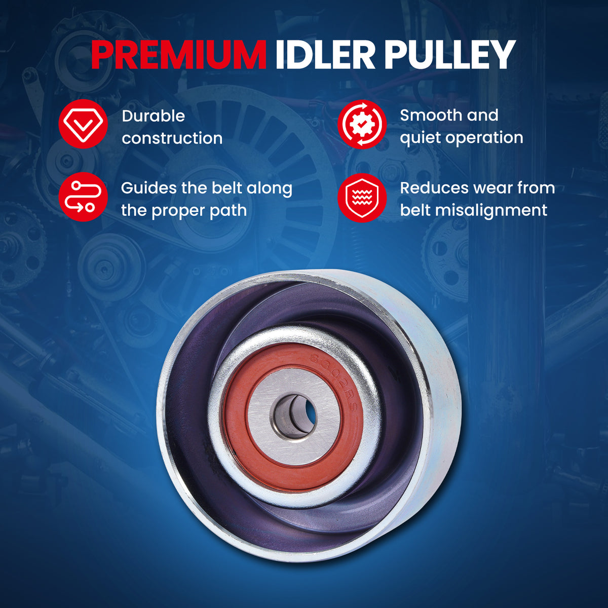 MOCA Accessory Drive Belt Idler Pulley - BT505