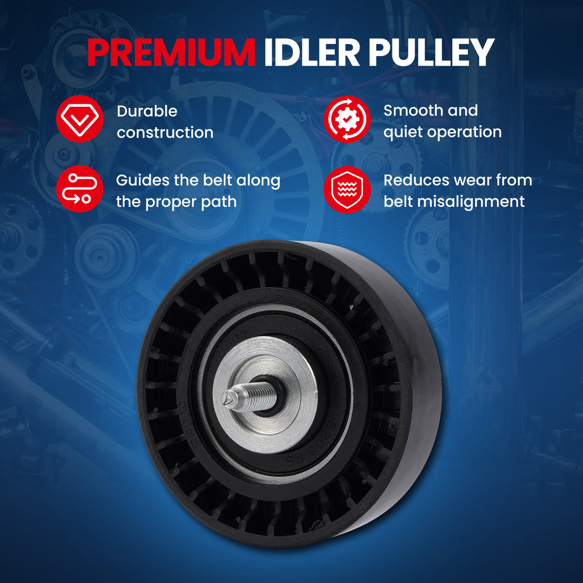 MOCA Accessory Drive Belt Idler Pulley - BT7236