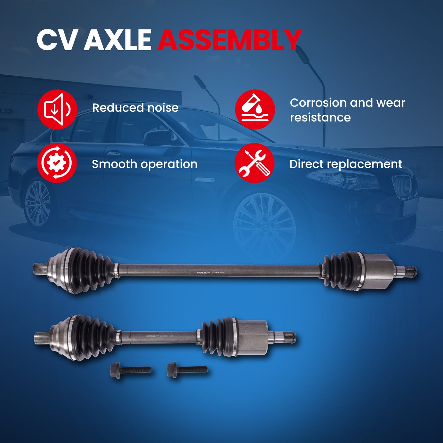 MOCA CV Axle Assembly - CVA7333K