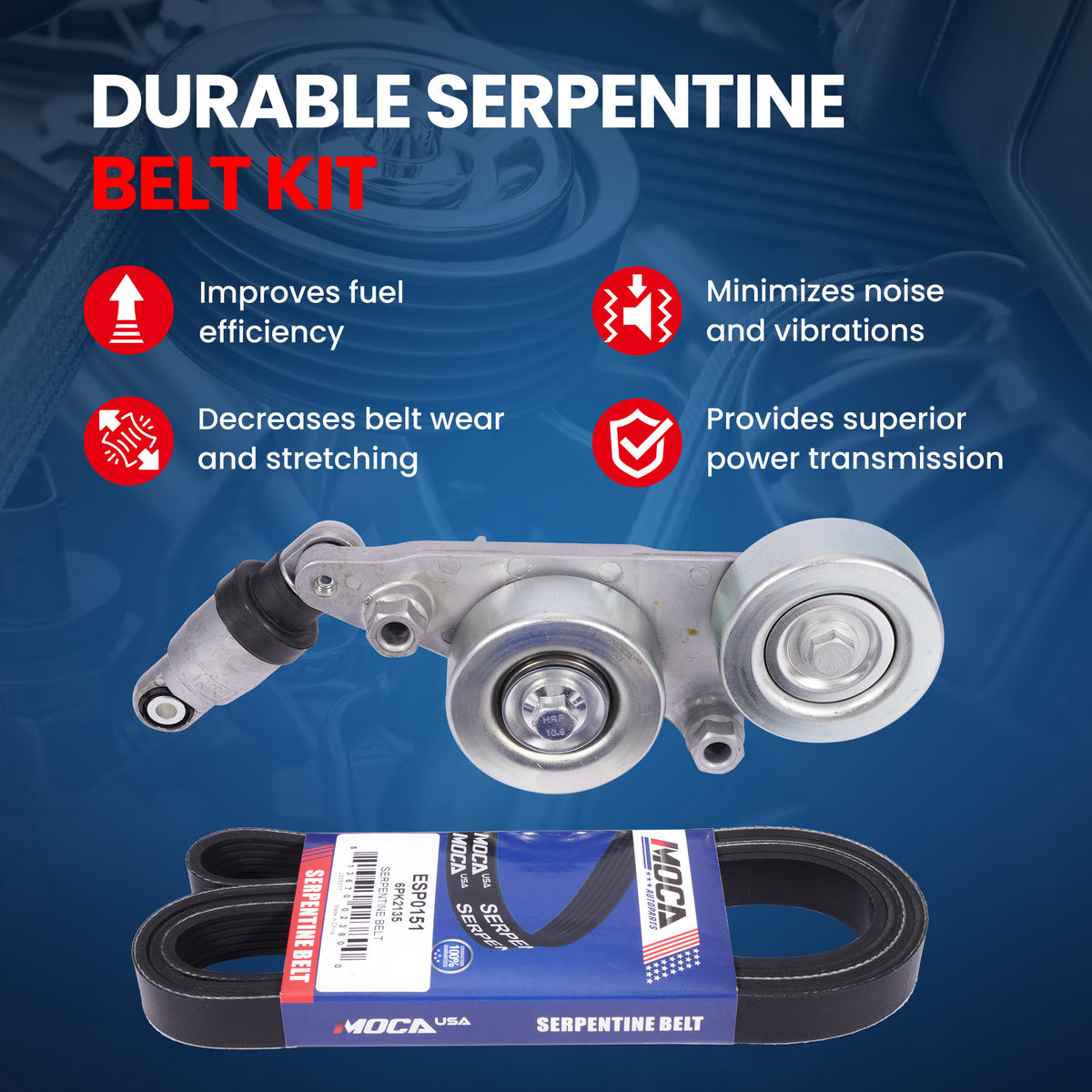 MOCA Serpentine Belt Drive Component Kit - DCK151B