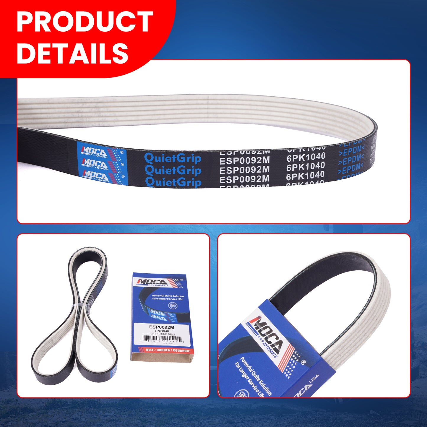 MOCA Serpentine Belt - ESP0092M