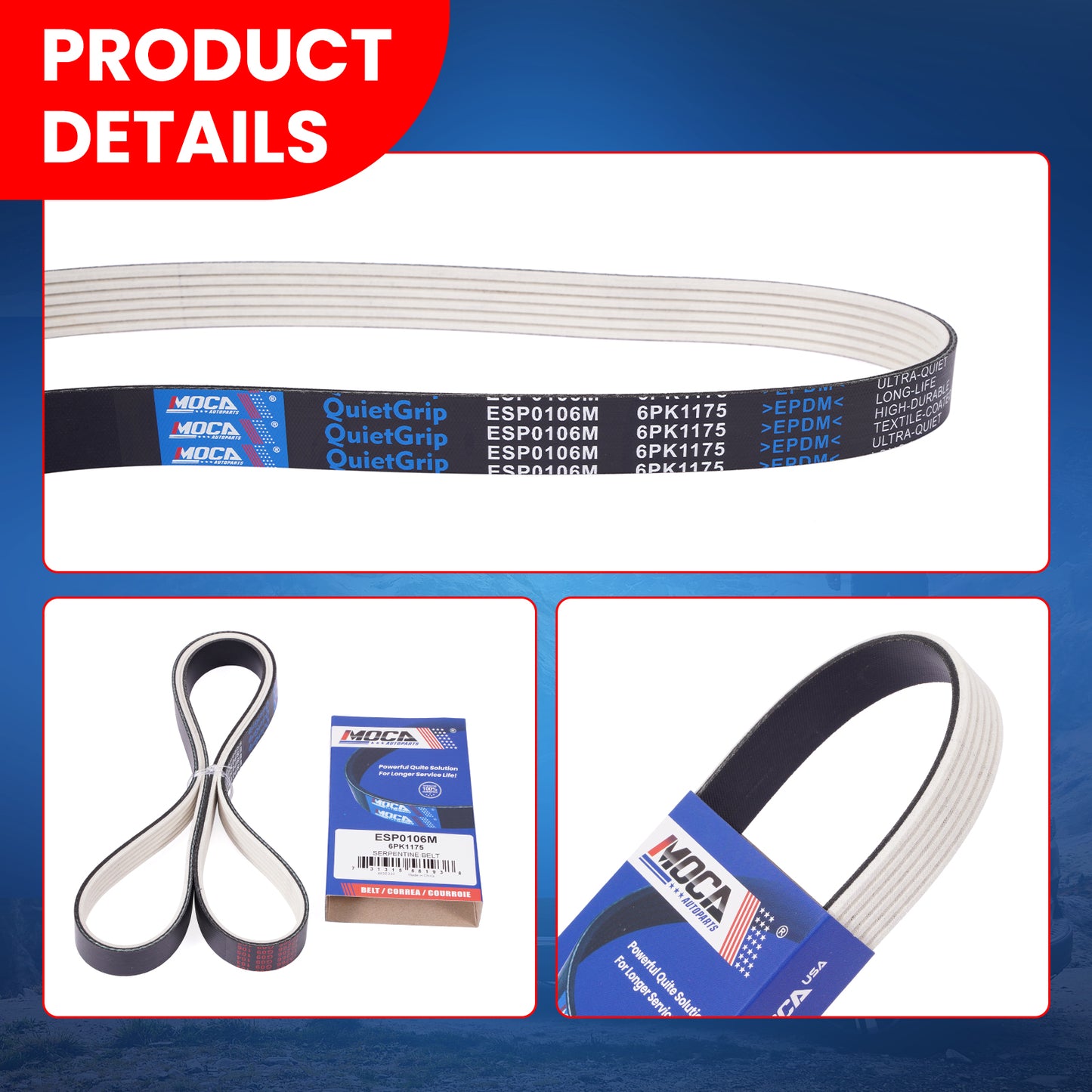 MOCA Serpentine Belt - ESP0106M