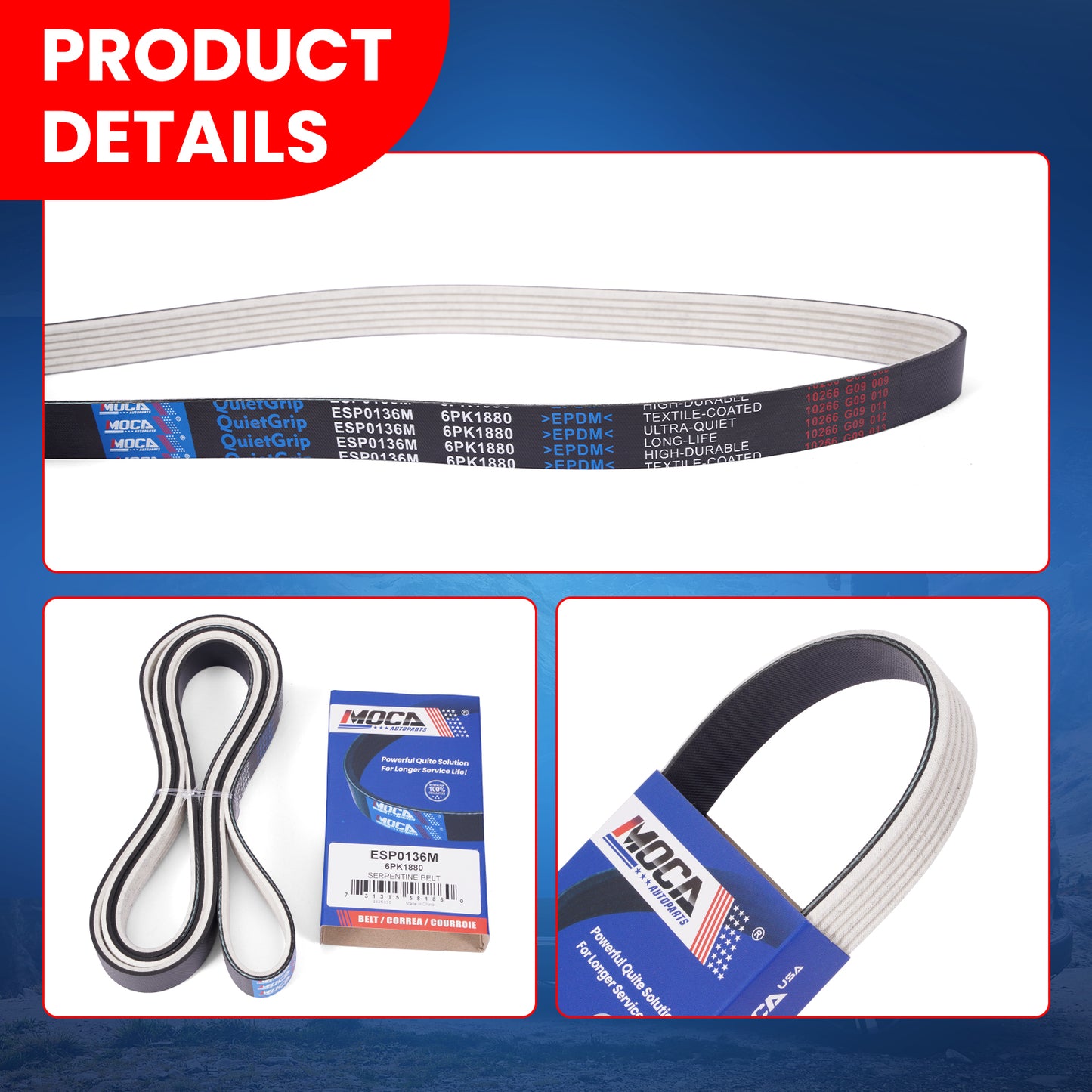 MOCA Serpentine Belt - ESP0136M