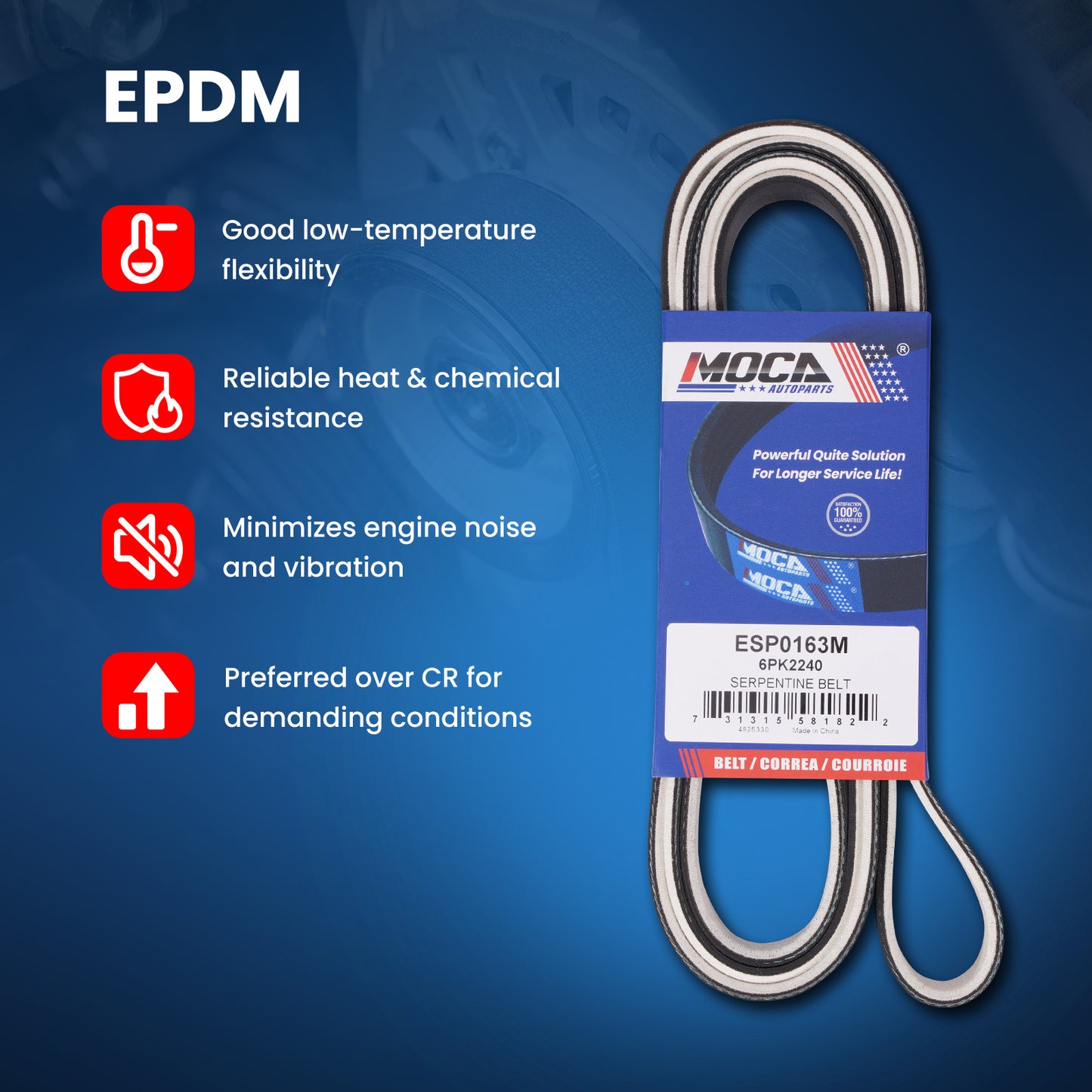 MOCA Serpentine Belt - ESP0163M