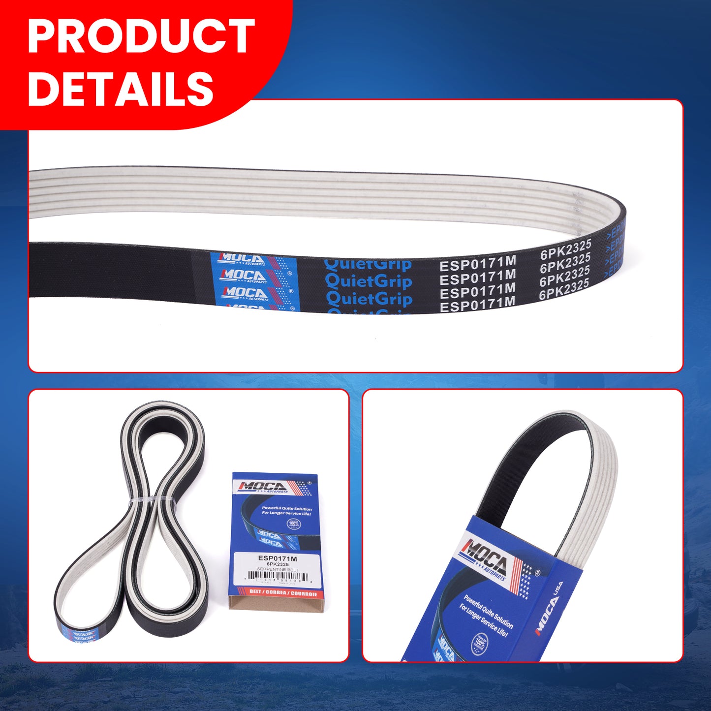MOCA Serpentine Belt - ESP0171M