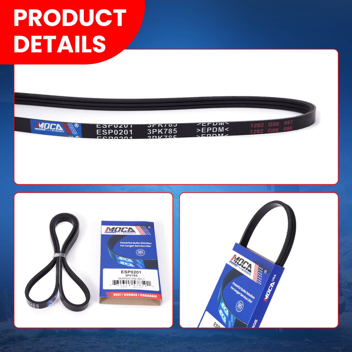 MOCA Serpentine Belt - ESP0201