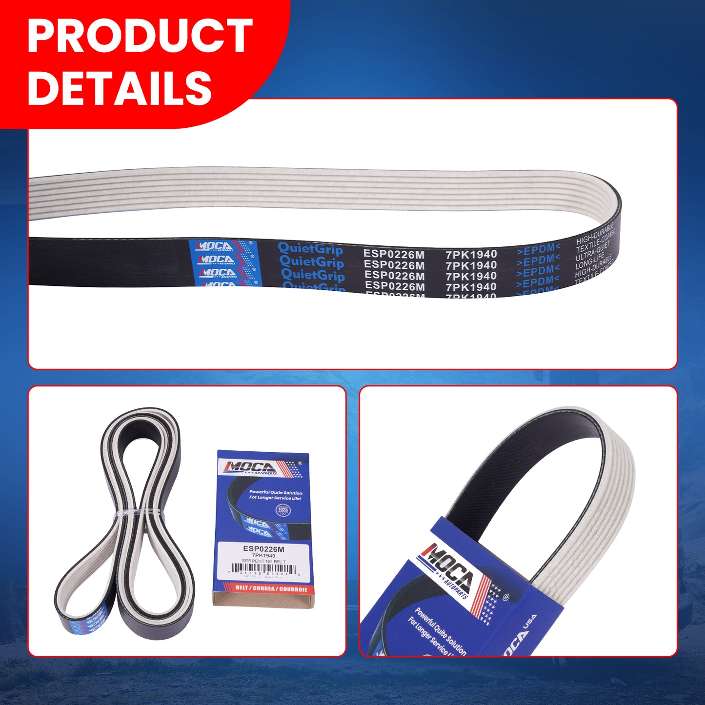 MOCA Serpentine Belt - ESP0226M