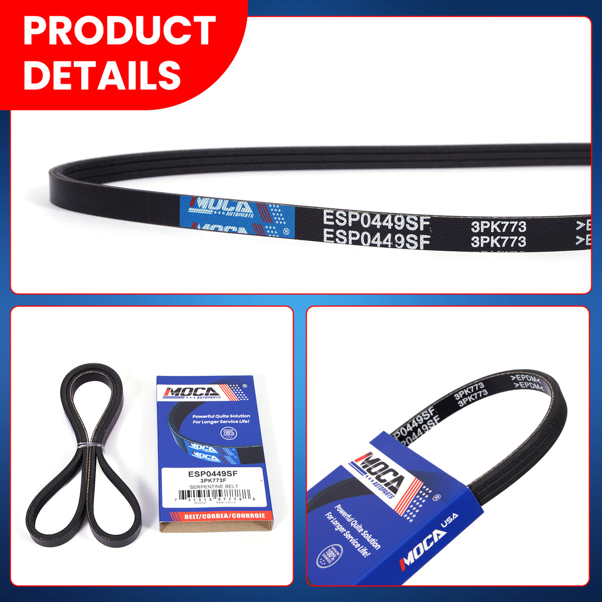 MOCA Serpentine Belt kit - ESP1130K3