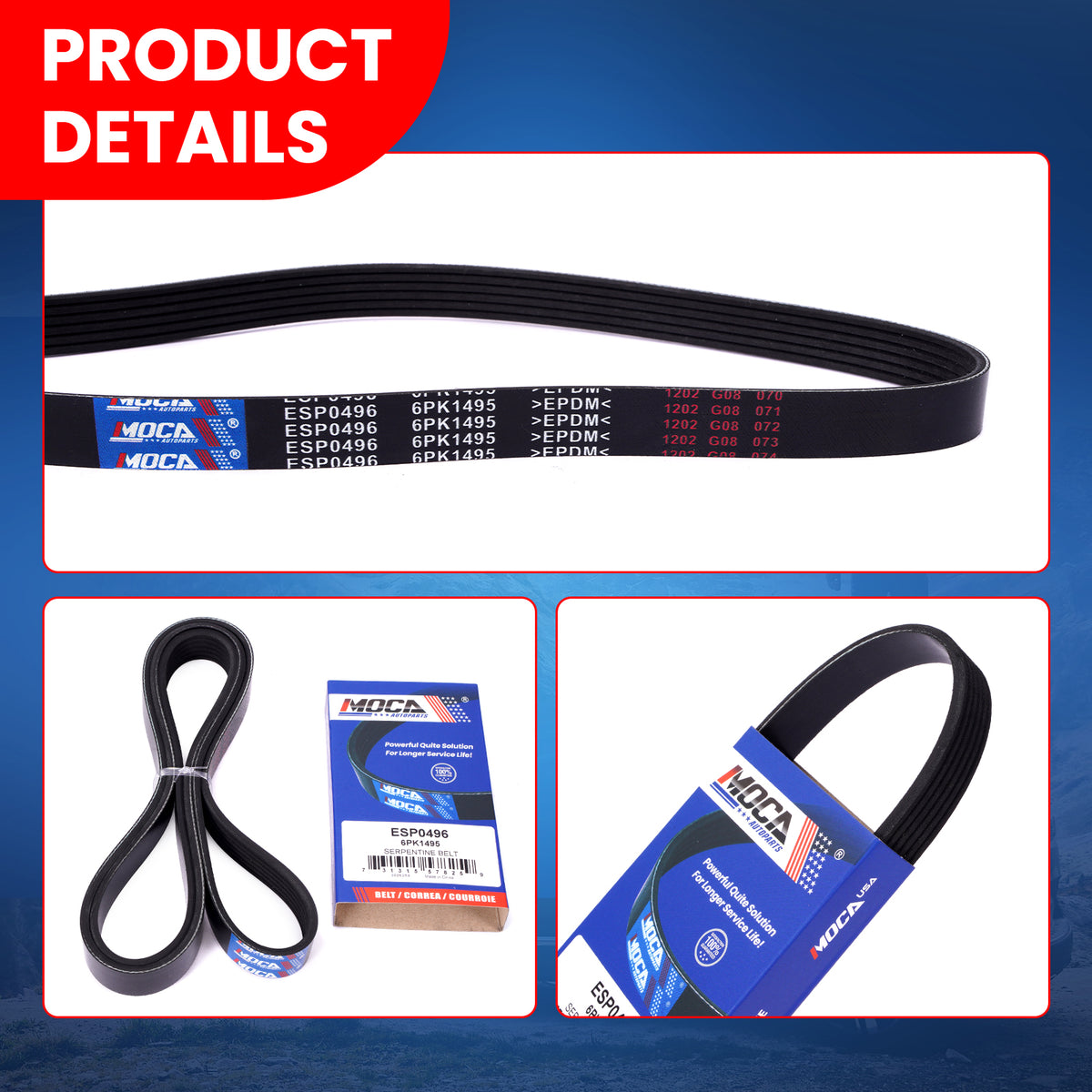 MOCA Serpentine Belt kit - ESP2047K2
