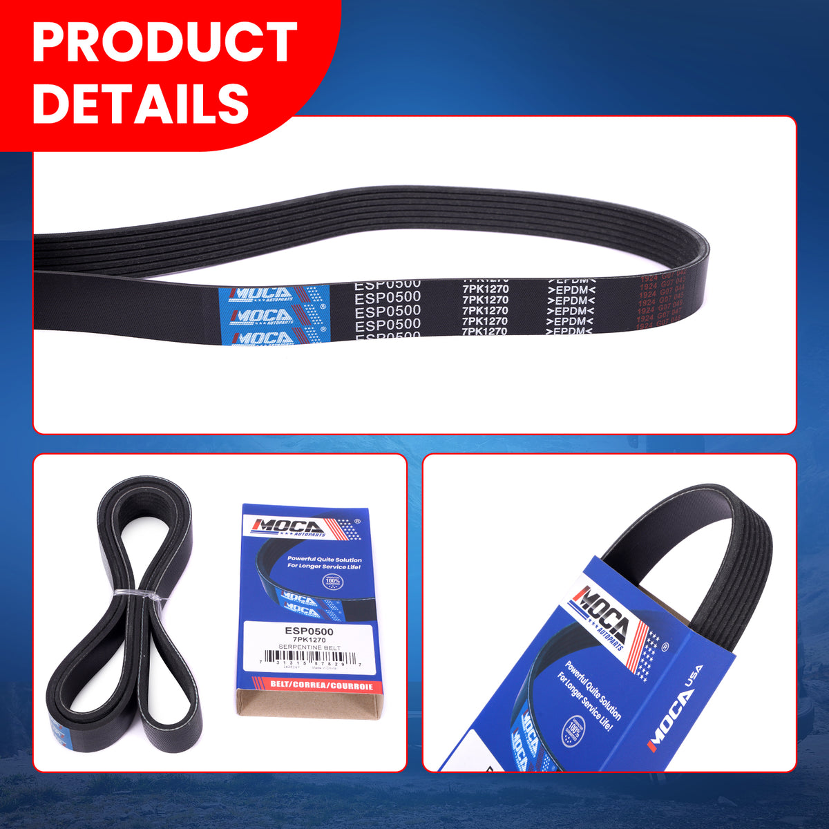 MOCA Serpentine Belt kit - ESP2050K2