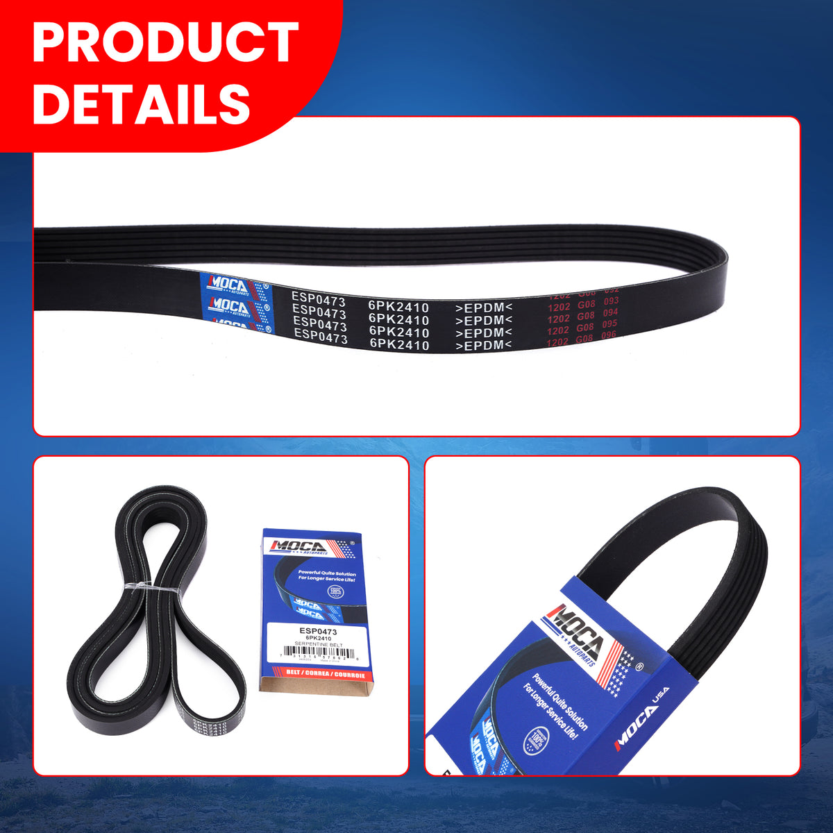 MOCA Serpentine Belt kit - ESP2051K2