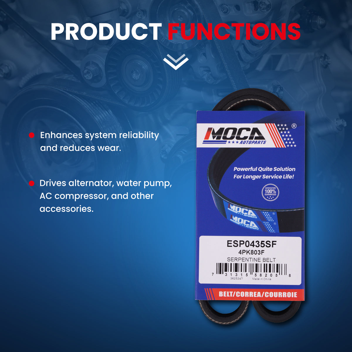 MOCA Serpentine Belt - ESP0435SF