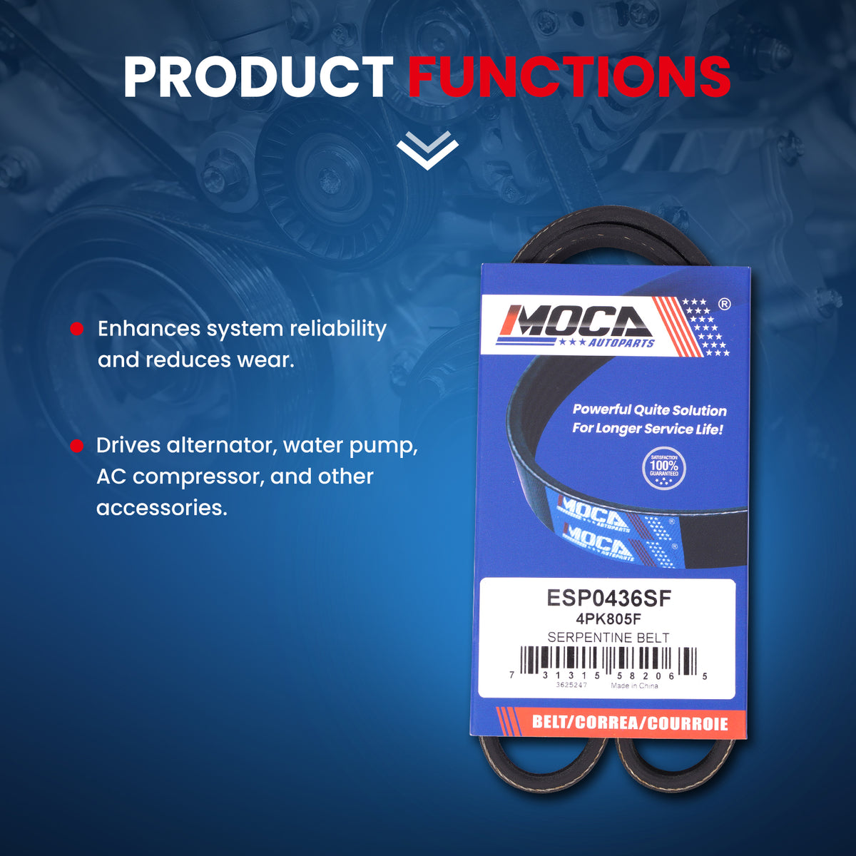 MOCA Serpentine Belt - ESP0436SF
