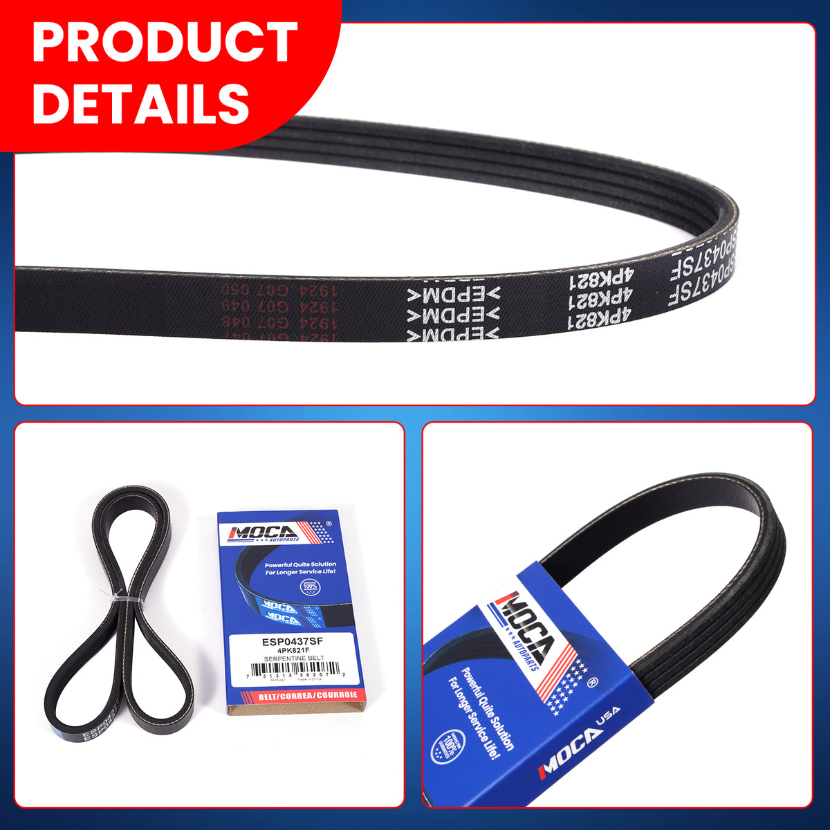 MOCA Serpentine Belt - ESP0437SF