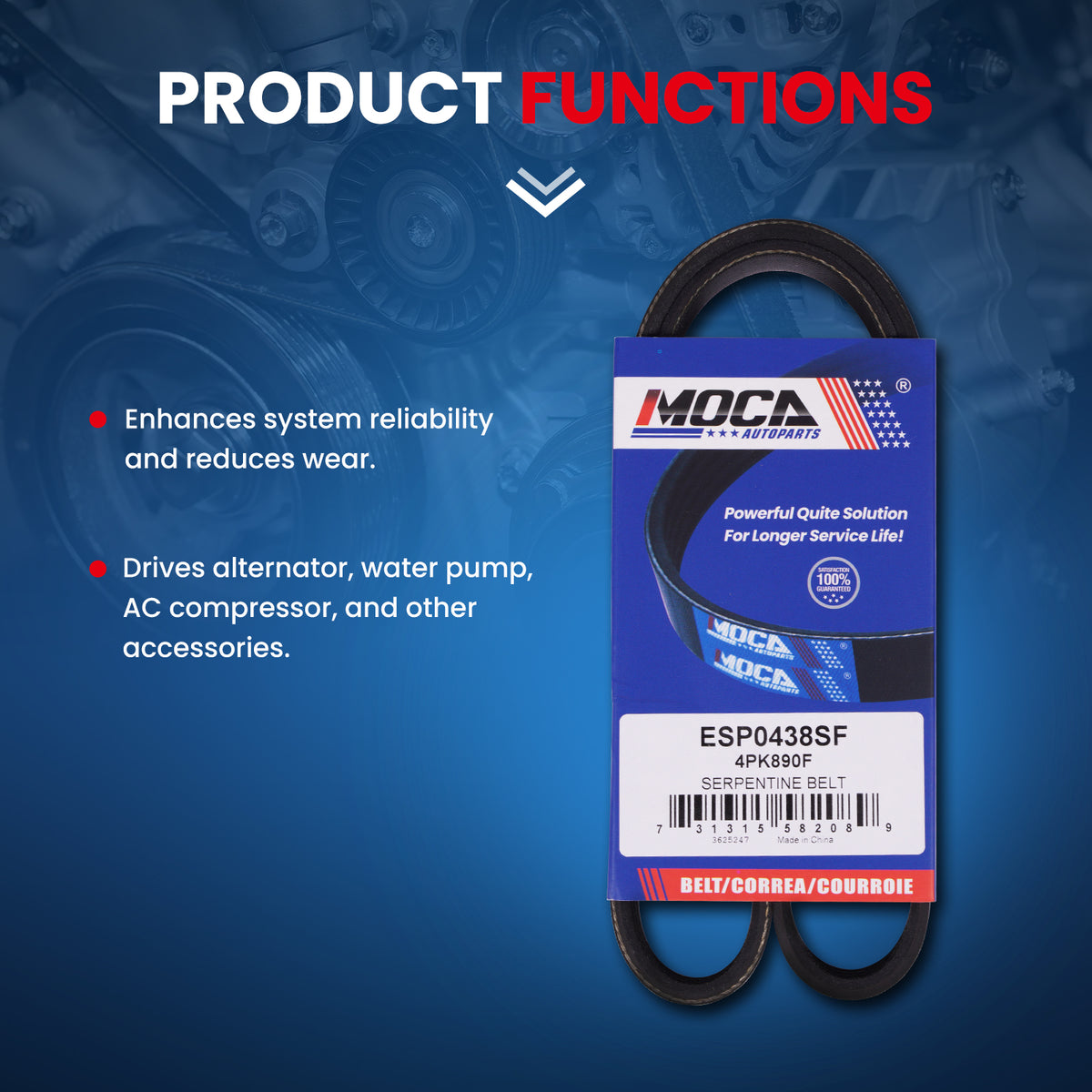 MOCA Serpentine Belt - ESP0438SF