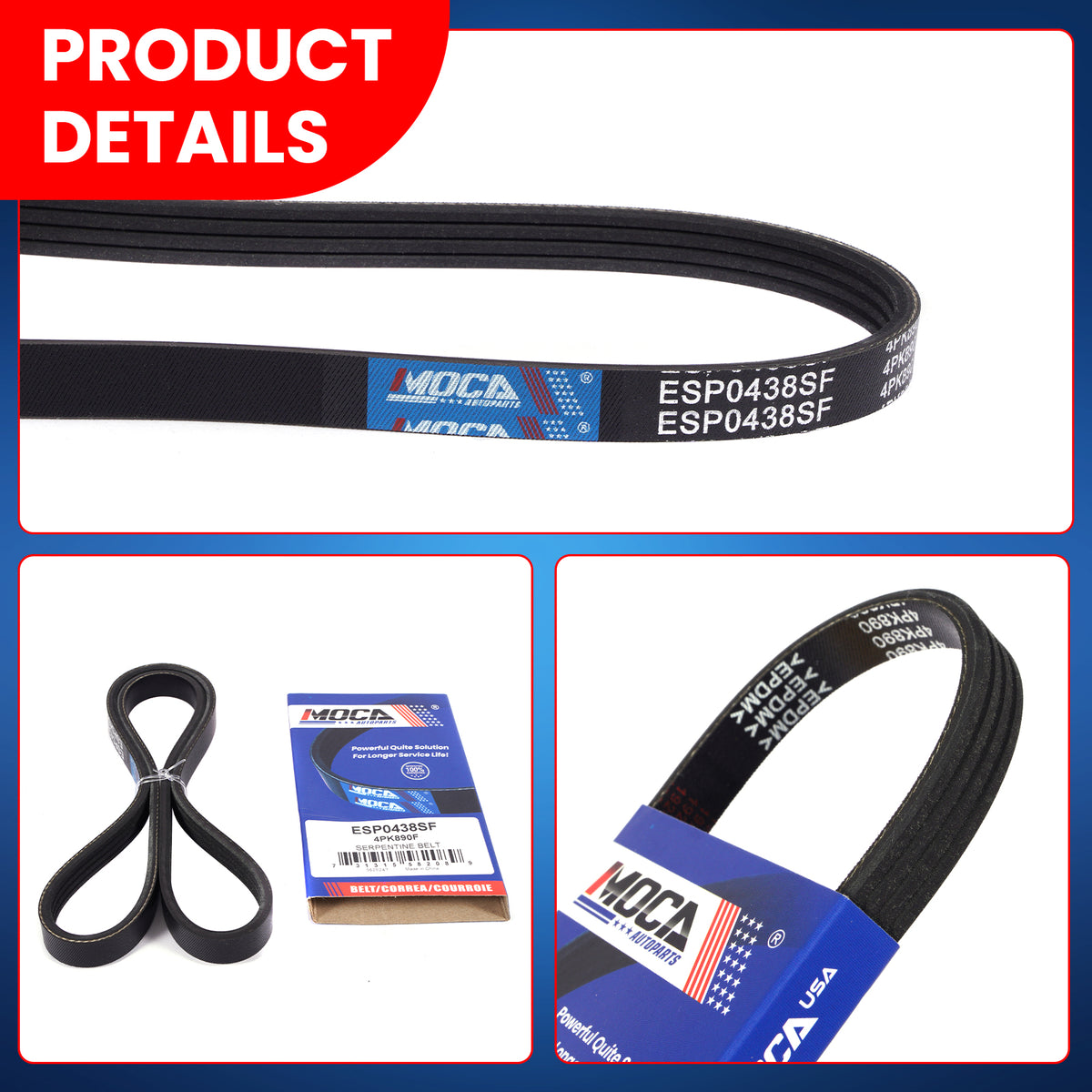 MOCA Serpentine Belt - ESP0438SF