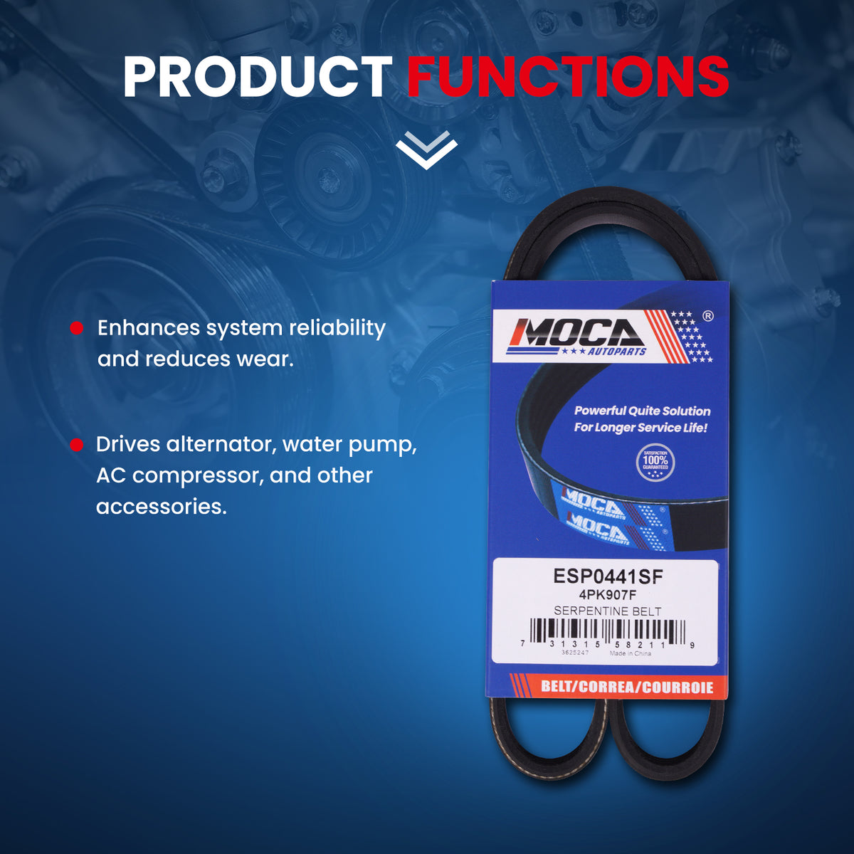 MOCA Serpentine Belt - ESP0441SF