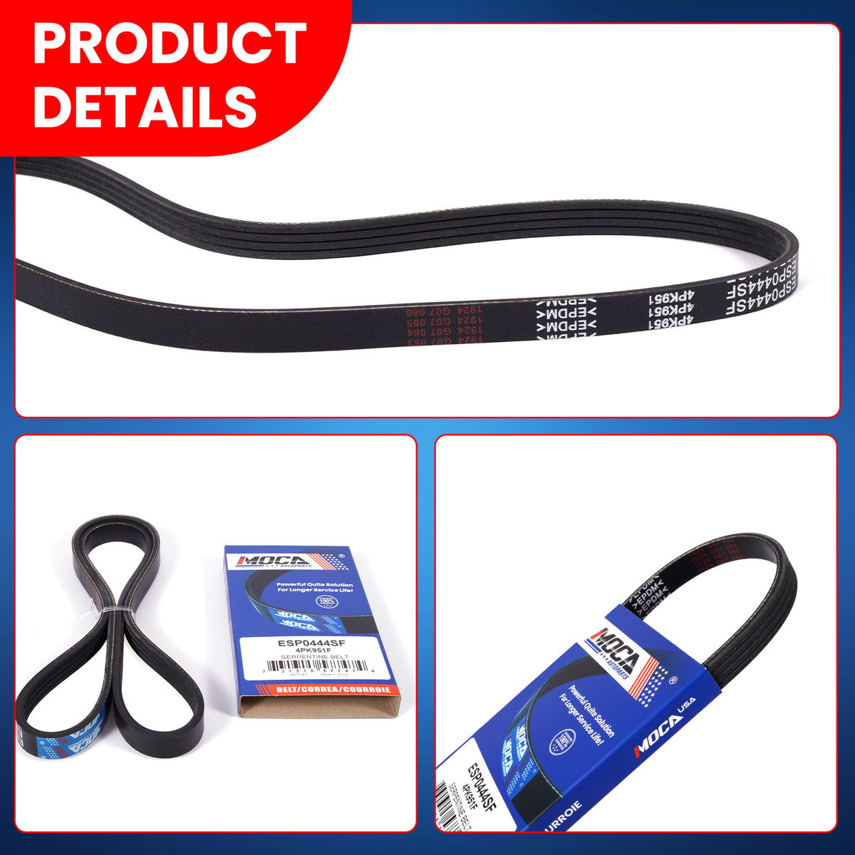 MOCA Serpentine Belt - ESP0444SF