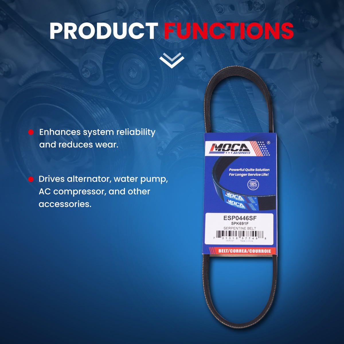 MOCA Serpentine Belt - ESP0446SF