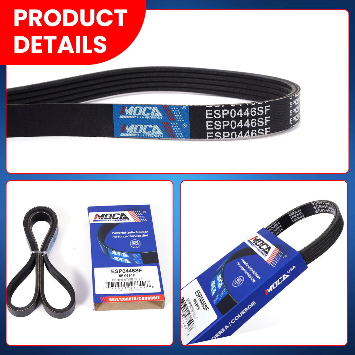 MOCA Serpentine Belt - ESP0446SF